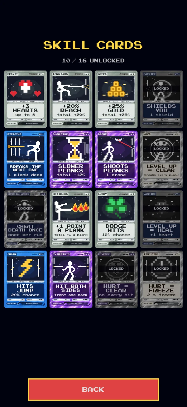 The skill card collection